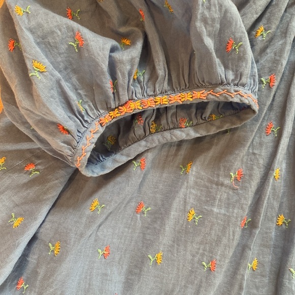 Doen | Tops | Doen Amna Top Ciel Carnation Embroidery | Poshmark